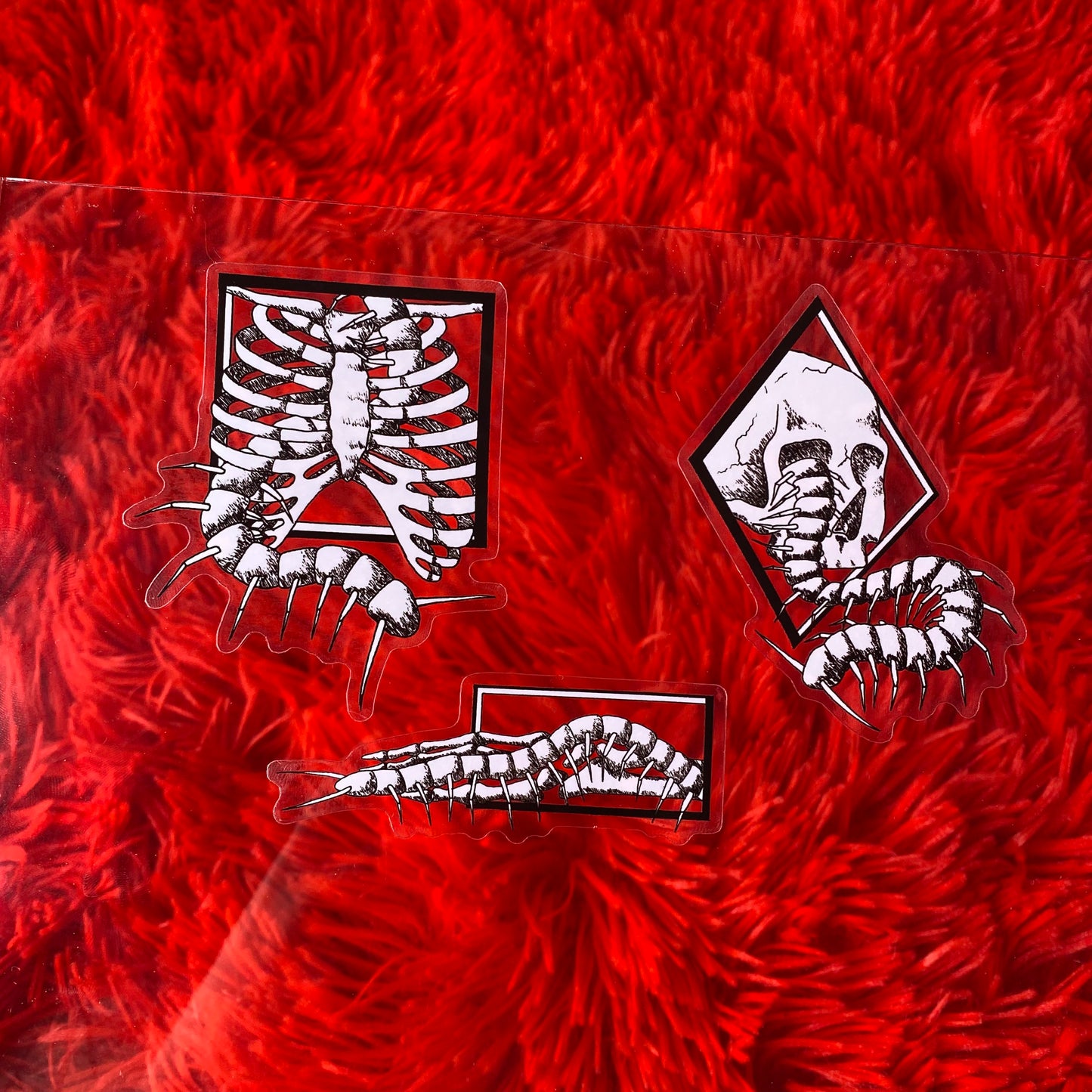 Sticker set - Clear Centipedes